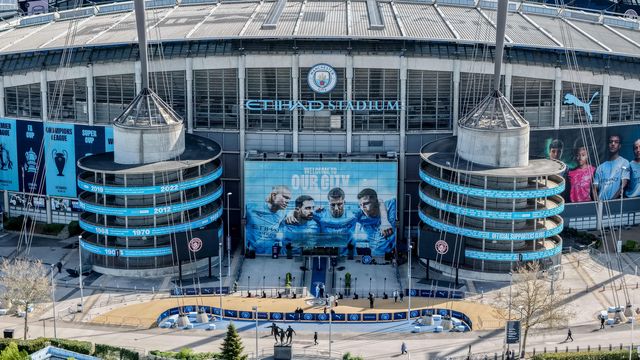 An aerial view of The Etihad Stadium during the Premier League match Manchester City vs Arsenal at Etihad Stadium, Manchester, United Kingdom on 19 April 2026

(Photo by Mark Cosgrove/News Images)