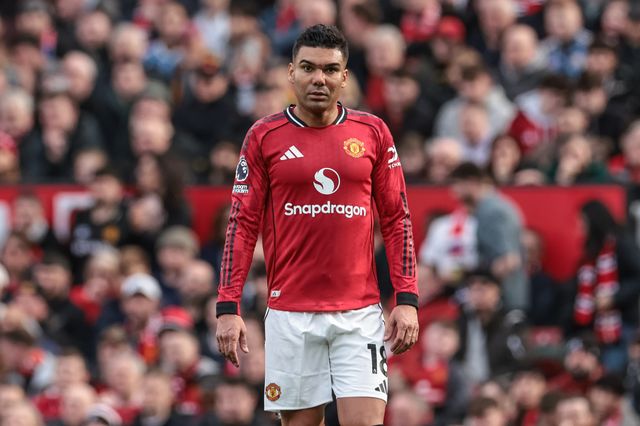 Casemiro of Manchester United during the Premier League match Manchester United vs Crystal Palace at Old Trafford, Manchester, United Kingdom on 01 March 2026

(Photo by Mark Cosgrove/News Images)