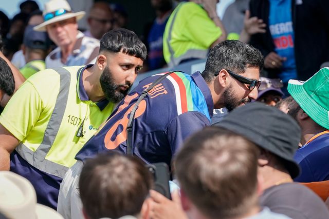 A fan is ejected from the stadium during the 1st Metro Bank ODI match England vs India at Edgbaston, Birmingham, United Kingdom on 14 July 2026

(Photo by Maynard Manyowa/News Images)