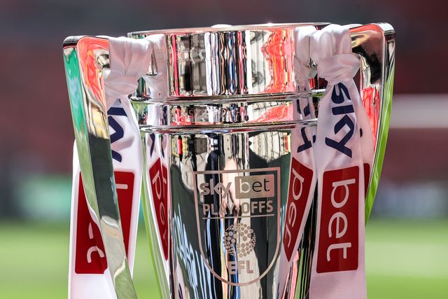 The Sky Bet Championship Playoff Final trophy during the Sky Bet Championship Playoffs Final match Hull City vs Middlesbrough at Wembley Stadium, London, United Kingdom on 23 May 2026

(Photo by Alfie Cosgrove/News Images)