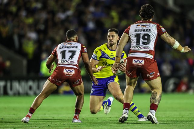 Ryan Matterson of Warrington Wolves in action during the Betfred Super League round 21 match Warrington Wolves vs Wigan Warriors at Halliwell Jones Stadium, Warrington, United Kingdom, 8th August 2025

(Photo by Alfie Cosgrove/News Images)