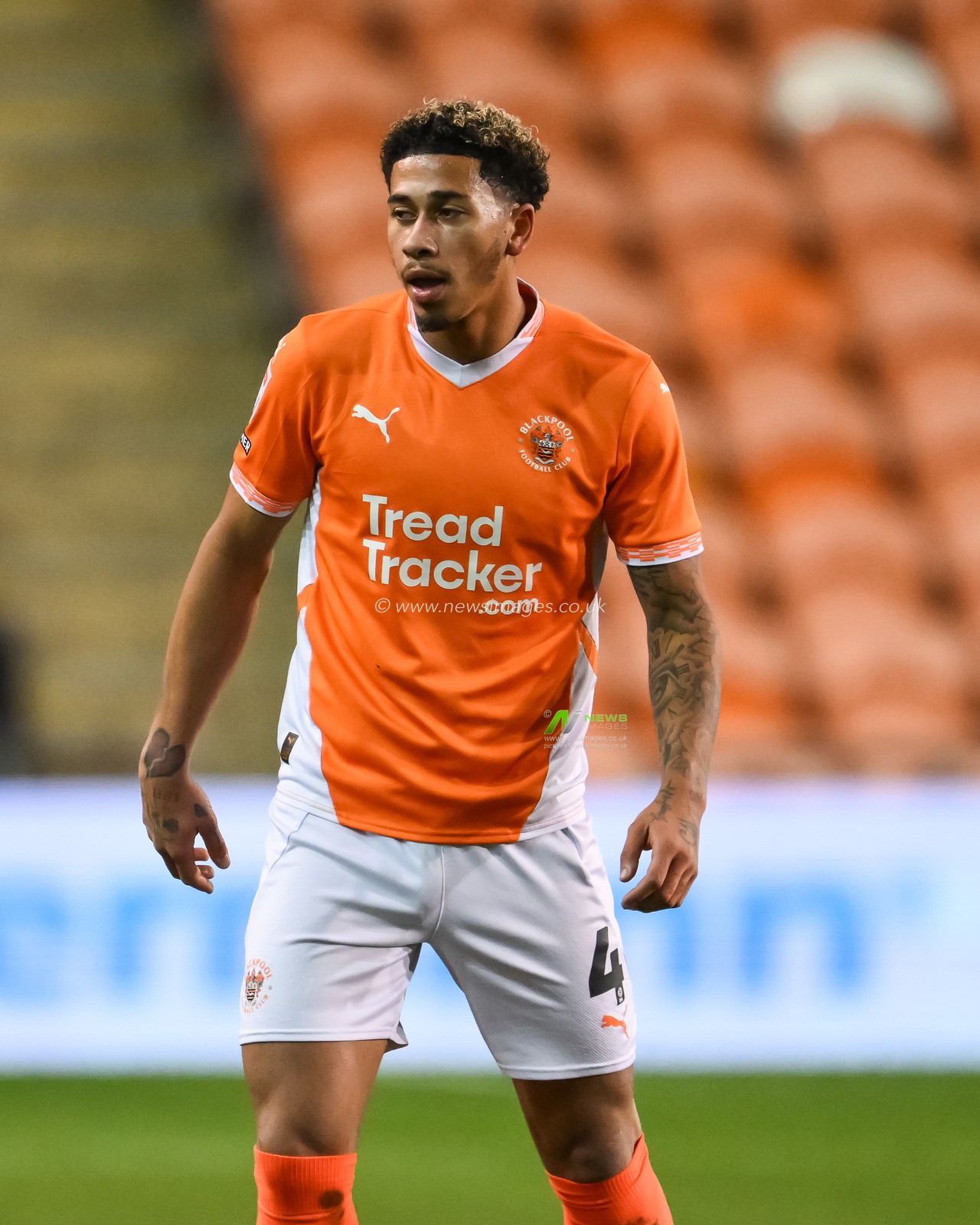 Jordan Lawrence-Gabriel of Blackpool during the The Vertu Trophy match Blackpool vs Aston Villa U21 at Bloomfield Road, Blackpool, United Kingdom, 17th December 2024

(Photo by Craig Thomas/News Images)