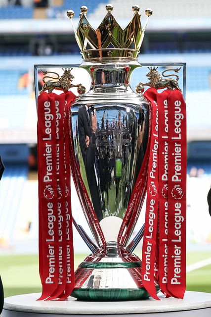 The Premier League Trophy during the Premier League match Manchester City vs Arsenal at Etihad Stadium, Manchester, United Kingdom on 19 April 2026

(Photo by Mark Cosgrove/News Images)