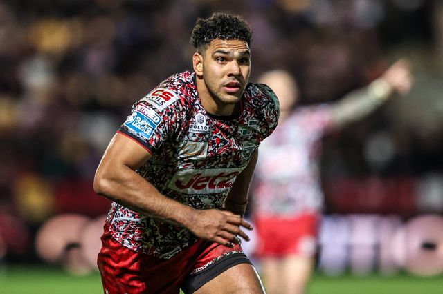 Jacob Alick-Wiencke of Leigh Leopards during the Betfred Super League round 8 match York Knights vs Leigh Leopards at LNER Community Stadium, York, United Kingdom on 17 April 2026

(Photo by Alfie Cosgrove/News Images)