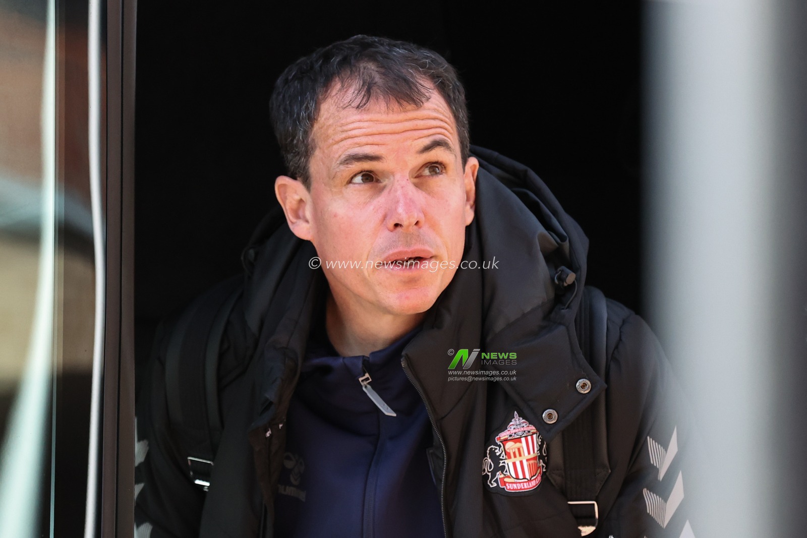 Régis Le Bris manager of Sunderland arrives during the Premier League match Sunderland vs Aston Villa at Stadium Of Light, Sunderland, United Kingdom, 20th September 2025

(Photo by Alfie Cosgrove/News Images)