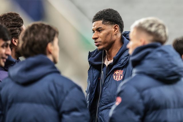 Marcus Rashford of Barcelona arrives during the UEFA Champions League Last 16 match Newcastle Untied vs Barcelona at St. James's Park, Newcastle, United Kingdom on 10 March 2026

(Photo by Mark Cosgrove/News Images)