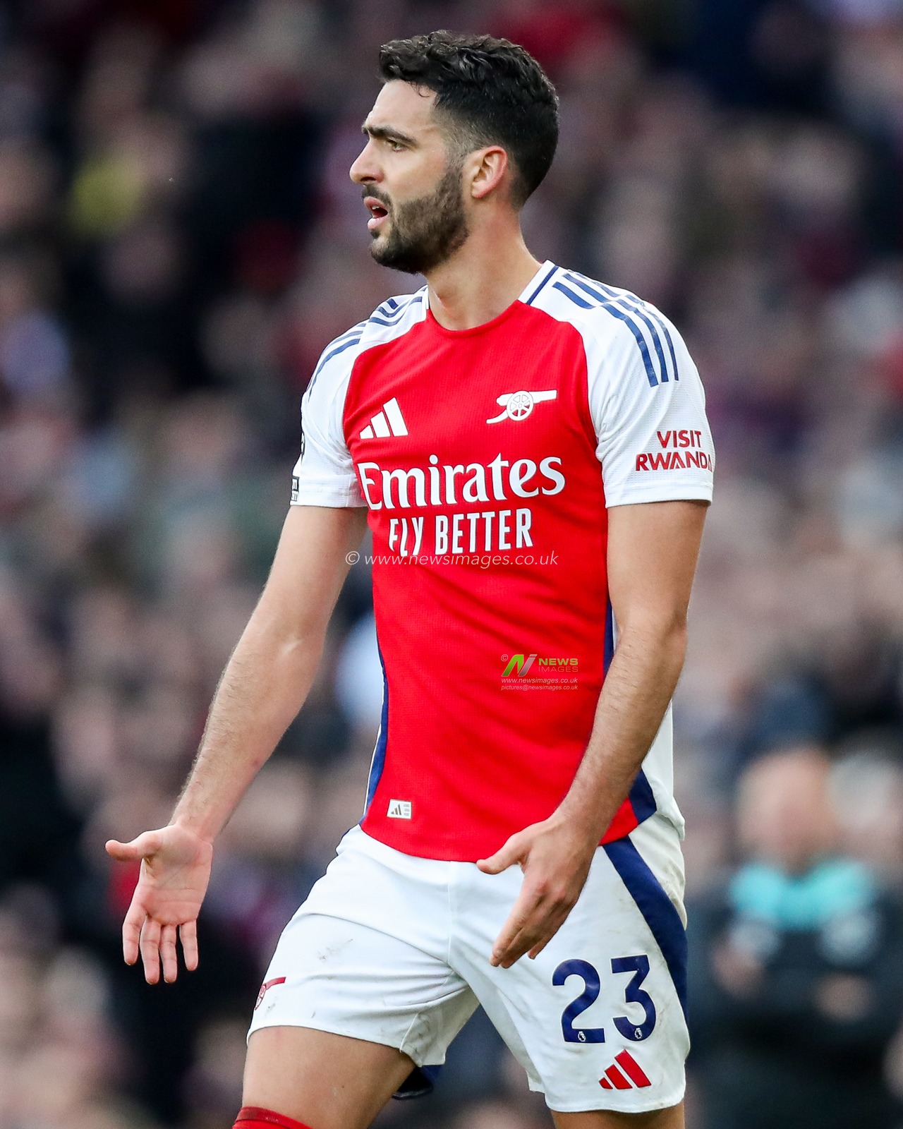 Mikel Merino of Arsenal reacts during the Premier League match Arsenal vs West Ham United at Emirates Stadium, London, United Kingdom, 22nd February 2025

(Photo by Izzy Poles/News Images)