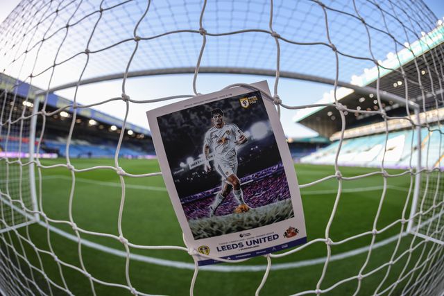 Pascal Struijk of Leeds United on the front cover of todays official matchday program during the Premier League match Leeds United vs Sunderland at Elland Road, Leeds, United Kingdom on 03 March 2026

(Photo by Mark Cosgrove/News Images)