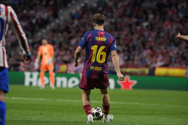 Fermín López of FC Barcelona during the UEFA Champions League Quarter Finals match Atletico Madrid vs Barcelona at Riyadh Air Metropolitano, Madrid, Spain on 14 April 2026

(Photo by Samuel Carreno/News Images)