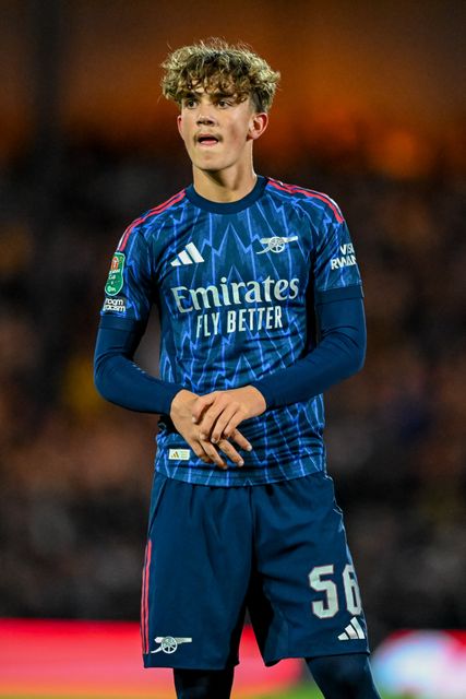 Max Dowman of Arsenal during the Carabao Cup Round 3 match Port Vale vs Arsenal at Vale Park, Burslem, United Kingdom, 24th September 2025

(Photo by Adam Gee/News Images)