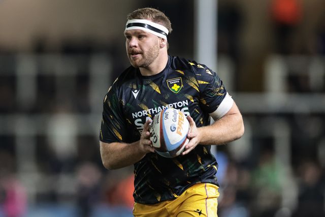 Callum Chick Northampton Saints in the pre-game warm up during the Gallagher Premiership match Newcastle Red Bulls vs Northampton Saints at Kingston Park, Newcastle, United Kingdom, 17th October 2025

(Photo by Mark Cosgrove/News Images)