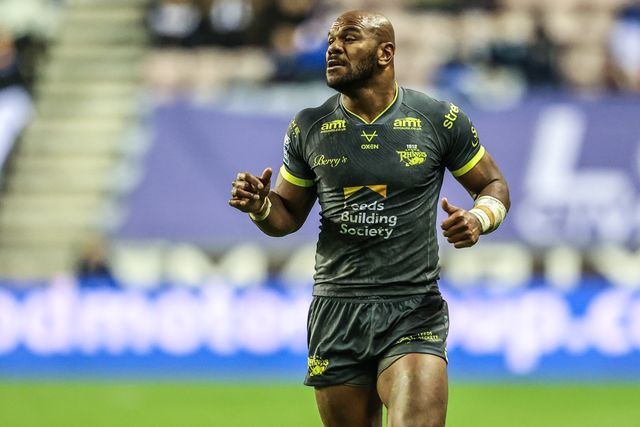 Maika Sivo of Leeds Rhinos during the Betfred Super League round 11 match Wigan Warriors vs Leeds Rhinos at The Brick Community Stadium, Wigan, United Kingdom on 15 May 2026

(Photo by Alfie Cosgrove/News Images)