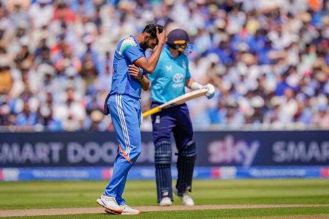 Prasidh Krishna of India celebrates the wicket of Jos Buttler of England during the 1st Metro Bank ODI match England vs India at Edgbaston, Birmingham, United Kingdom on 14 July 2026

(Photo by Maynard Manyowa/News Images)