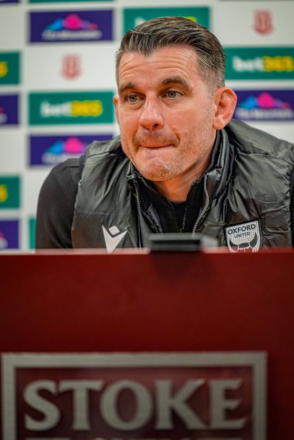Matthew Bloomfield manager of Oxford United in the manager post-match press conference during the Sky Bet Championship match Stoke City vs Oxford United at Bet365 Stadium, Stoke On Trent, United Kingdom on 25 February 2026

(Photo by Maynard Manyowa/News Images)
