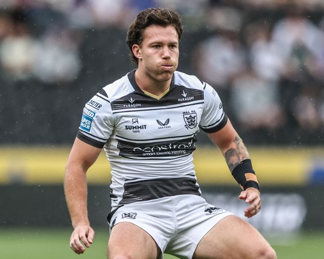 Yusuf Aydin of Hull FC during the Betfred Super League round 20 match Hull FC vs Huddersfield Giants at MKM Stadium, Hull, United Kingdom, 26th July 2025

(Photo by Alfie Cosgrove/News Images)