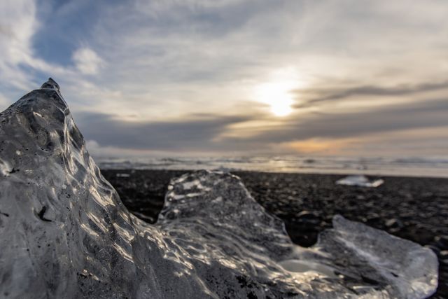 Iceberg's on Diamond Beach in Iceland