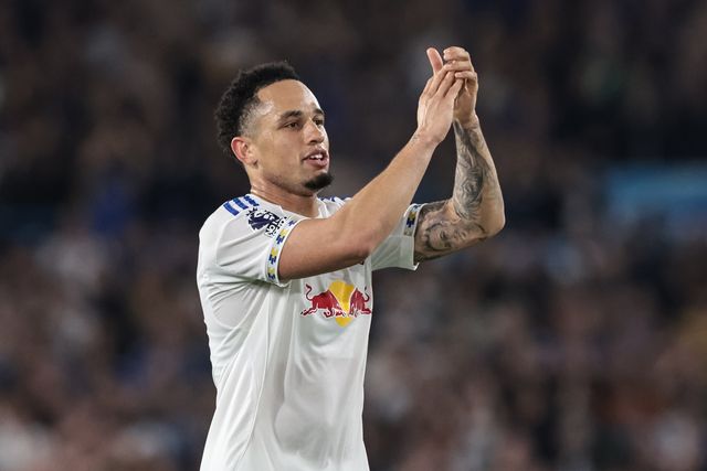 Noah Okafor of Leeds United applauds the fans after he’s substituted during the Premier League match Leeds United vs Burnley at Elland Road, Leeds, United Kingdom on 01 May 2026

(Photo by Mark Cosgrove/News Images)