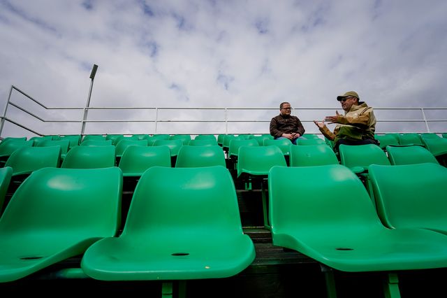 Fans watching the game and talking during the County Championship Division One day 3 Leicestershire vs Nottinghamshire at Grace Road, Leicester, United Kingdom on 03 May 2026

(Photo by Maynard Manyowa/News Images)