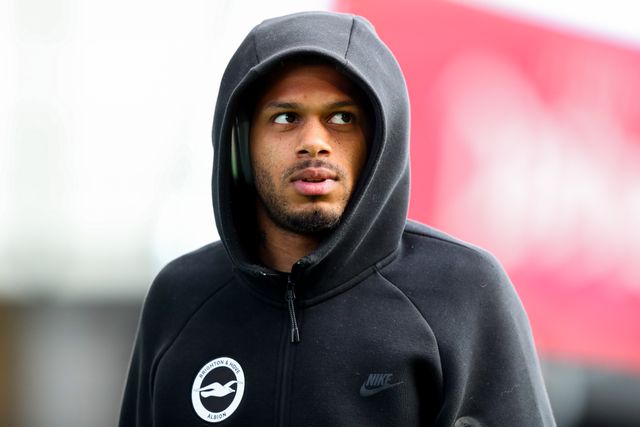 Georginio Rutter of Brighton & Hove Albion arrives ahead of the Premier League match Burnley vs Brighton & Hove Albion at Turf Moor, Burnley, United Kingdom on 11 April 2026

(Photo by Jorge Horsted/News Images)