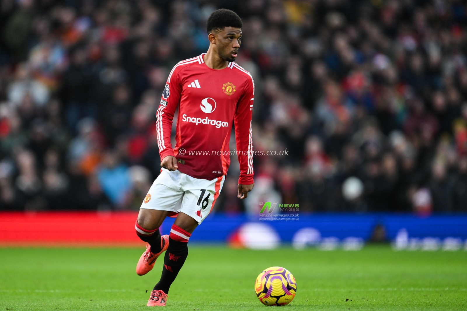 Amad Diallo of Manchester United in action during the Premier League match Manchester United vs Bournemouth at Old Trafford, Manchester, United Kingdom, 22nd December 2024

(Photo by Craig Thomas/News Images)