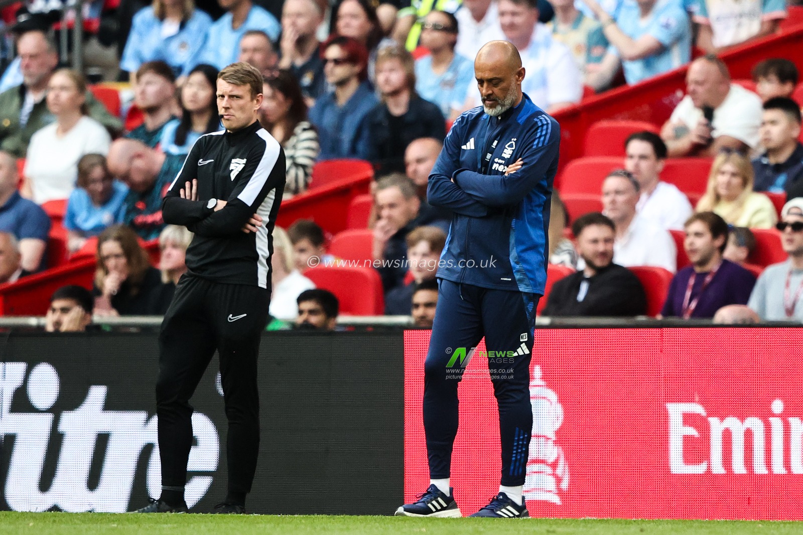 Nuno Espirito Santo Manager of Nottingham Forest reacts during the Emirates FA Cup Semi-Final match Nottingham Forest vs Manchester City at Wembley Stadium, London, United Kingdom, 26th April 2025

(Photo by Alfie Cosgrove/News Images)