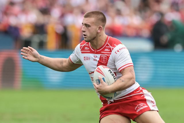 Mikey Lewis of Hull KR during the Betfred Super League Round 25 match Hull KR vs Hull FC at Sewell Group Craven Park, Kingston upon Hull, United Kingdom, 7th September 2025

(Photo by Mark Cosgrove/News Images)