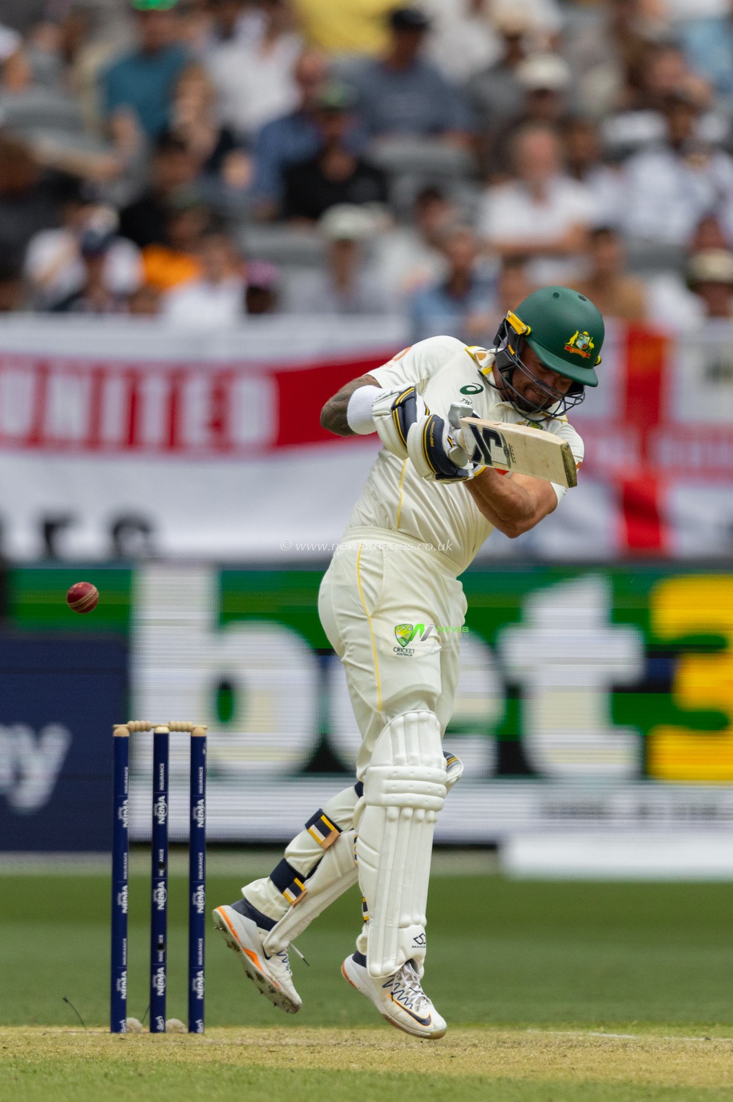 Jake Weatherald of Australia plays a pull shot during the NRMA Insurance Ashes First Test Day 2 Australia vs England at Optus Stadium, Perth, Australia, 22nd November 2025

(Photo by Santanu Banik/News Images)

*** GER AUT SUI OUT ***