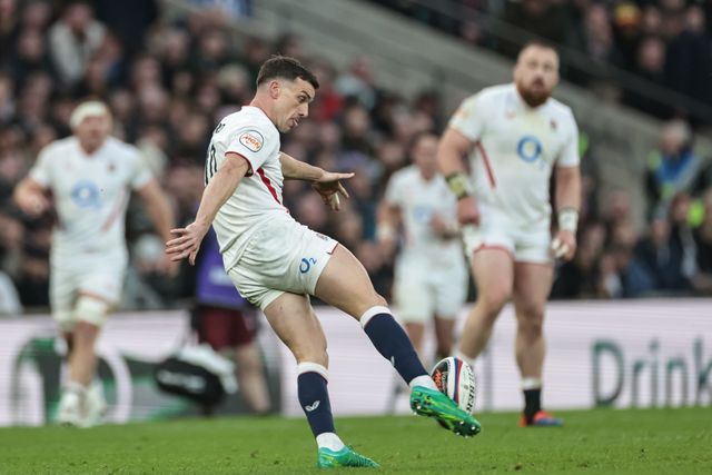 George Ford of England kicks the ball up field during the Guinness Six Nations 2026 match England vs Wales at Allianz Stadium, Twickenham, United Kingdom on 07 February 2026

(Photo by Mark Cosgrove/News Images)