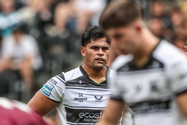 Herman Eseâ€™ese of Hull FC during the Betfred Super League round 20 match Hull FC vs Huddersfield Giants at MKM Stadium, Hull, United Kingdom, 26th July 2025

(Photo by Alfie Cosgrove/News Images)