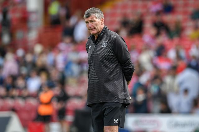 Rob Baxter of Exeter Chiefs watching his players warm up during the Gallagher Premiership match Gloucester vs Exeter at Kingsholm Stadium, Gloucester, United Kingdom on 26 April 2026

(Photo by Alex Williamson/News Images)