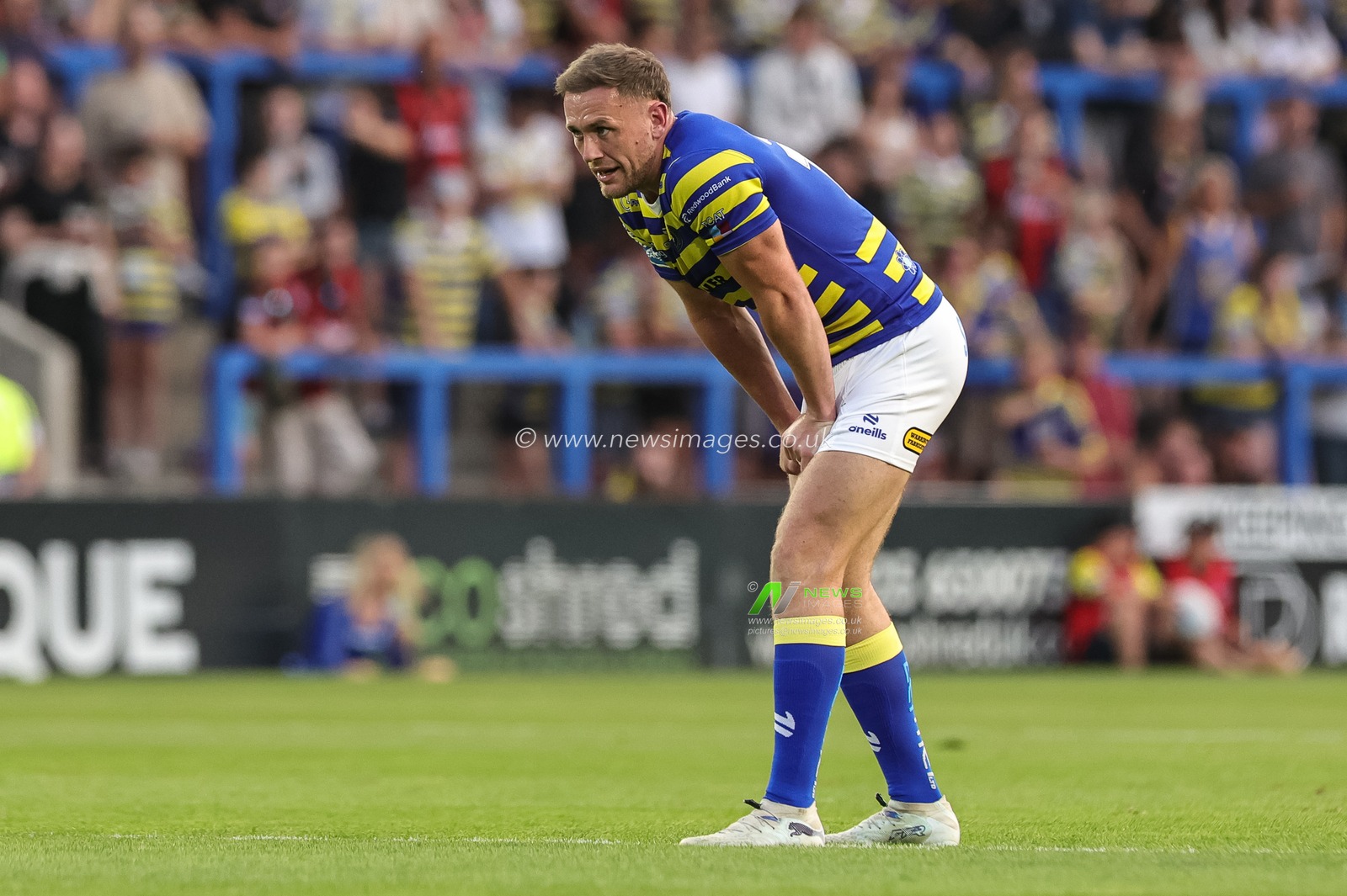 Ben Currie of Warrington Wolves during the Betfred Super League round 23 match Warrington Wolves vs York Knights at The Halliwell Jones Stadium, Warrington, United Kingdom on 13 August 2026

(Photo by Mark Cosgrove/News Images)