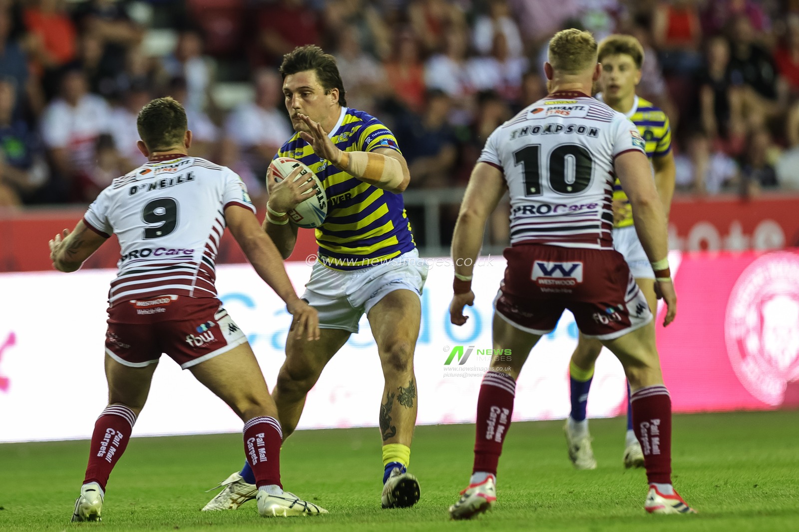 Liam Byrne of Warrington Wolves \a
during the Betfred Super League round 18 match Wigan Warriors vs Warrington Wolves at The Brick Community Stadium, Wigan, United Kingdom on 10 July 2026

(Photo by Mark Cosgrove/News Images)
