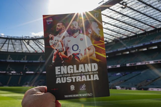 The official match day program during the Quilter Nations Series 2025 match England vs Australia at Allianz Stadium, Twickenham, United Kingdom, 1st November 2025

(Photo by Mark Cosgrove/News Images)

*** GER AUT SUI OUT ***