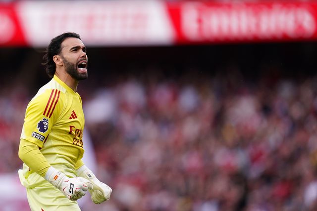 Arsenal goalkeeper David Raya during the Premier League match Arsenal vs Fulham at Emirates, London, United Kingdom on 02 May 2026

(Photo by Harvey Murphy/News Images)