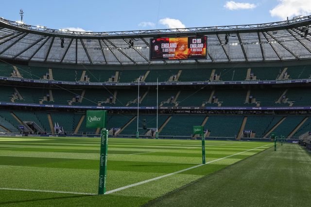 The Quilter dead-ball line post and flag during the Quilter Nations Series 2025 match England vs Australia at Allianz Stadium, Twickenham, United Kingdom, 1st November 2025

(Photo by Mark Cosgrove/News Images)

*** GER AUT SUI OUT ***
