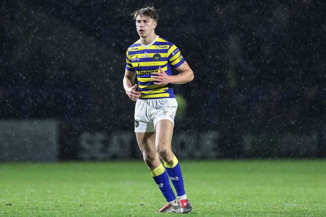 Ewan Irwin of Warrington Wolves during the Pre Season match Warrington Wolves vs Leigh Leopards at Halliwell Jones Stadium, Warrington, United Kingdom, 30th January 2026

(Photo by Mark Cosgrove/News Images)