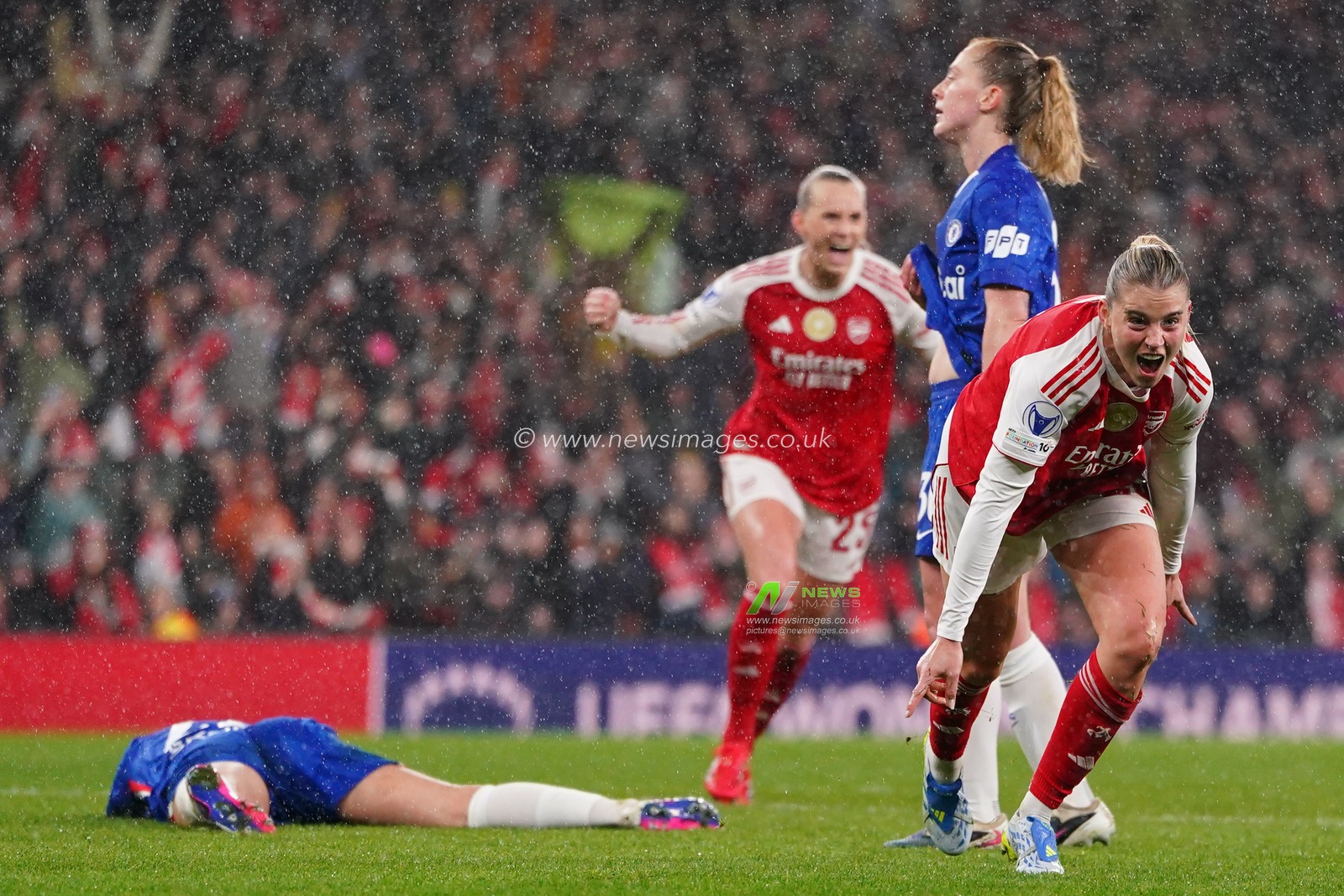 Alessia Russo of Arsenal celebrates goal during the UEFA Women's Champions League Quarter-finals match Arsenal vs Chelsea at Arsenal Stadium, London, United Kingdom on 24 March 2026

(Photo by Harvey Murphy/News Images)