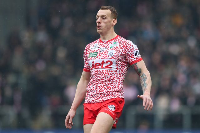 Frankie Halton of Leigh Leopards during the Betfred Super League Round 2 match Leigh Leopards vs Huddersfield Giants at Leigh Sports Village, Leigh, United Kingdom, 23rd February 2025

(Photo by Gareth Evans/News Images)