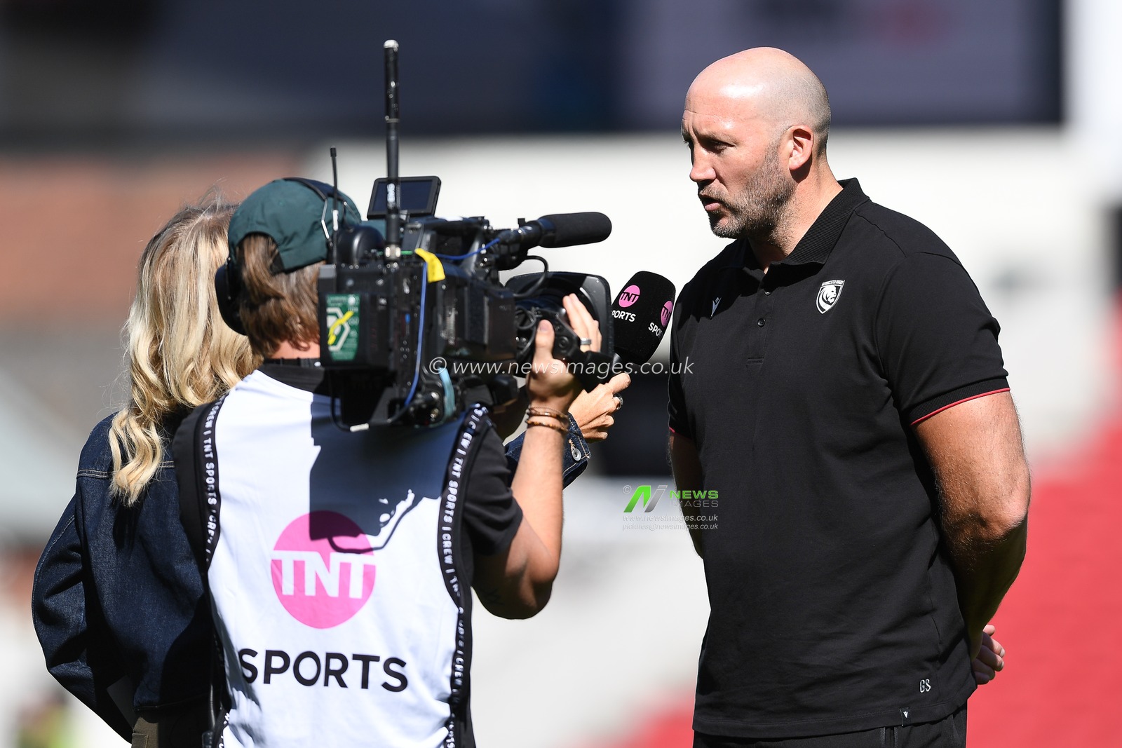 George Skivington is interviewed by TNT sports before the Prem Rugby Cup match Bristol Bears vs Gloucester at Ashton Gate, Bristol, United Kingdom on 05 September 2026

(Photo by Alex Williamson/News Images)