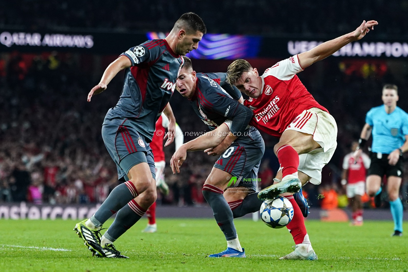 during the UEFA Champions League match Arsenal vs Olympiakos FC at Emirates Stadium, London, United Kingdom, 1st October 2025

(Photo by Harvey Murphy/News Images)