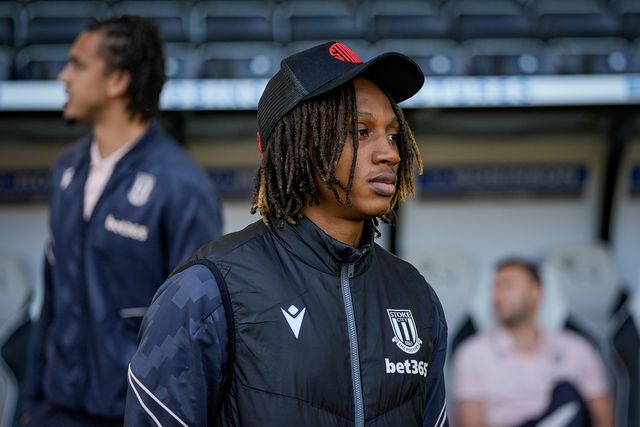Lamine Cisse of Stoke City arrives at the stadium prior to kick off during the Sky Bet Championship match Derby County vs Stoke City at Pride Park Stadium, Derby, United Kingdom on 06 April 2026

(Photo by Maynard Manyowa/News Images)