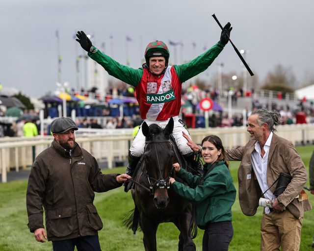 Bossman Jack ridden by Harry Skelton wins the 13:55 Turners Mersey Novices' Hurdle during the 2026 Randox Grand National Day at Aintree Racecourse, Aintree, United Kingdom on 11 April 2026

(Photo by Mark Cosgrove/News Images)