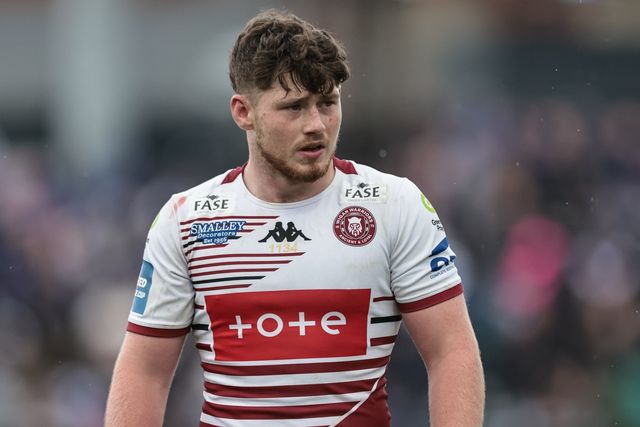 Jack Farrimond of Wigan Warriors during the Betfred Challenge Cup Quarter Final match Wakefield Trinity vs Wigan Warriors at DIY Kitchens Stadium, Wakefield, United Kingdom on 12 April 2026

(Photo by Mark Cosgrove/News Images)