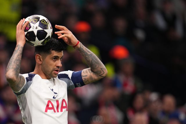 Cristian Romero of Tottenham Hotspur during the UEFA Champions League match Tottenham Hotspur vs Atletico Madrid at Tottenham Hotspur Stadium, London, United Kingdom on 18 March 2026

(Photo by Harvey Murphy/News Images)