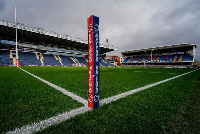 A general view of the pitch and stands during the Betfred Super League round 1 match Leeds Rhinos vs Warrington Wolves at AMT Headingley Stadium, Leeds, United Kingdom on 29 March 2026

(Photo by Maynard Manyowa/News Images)