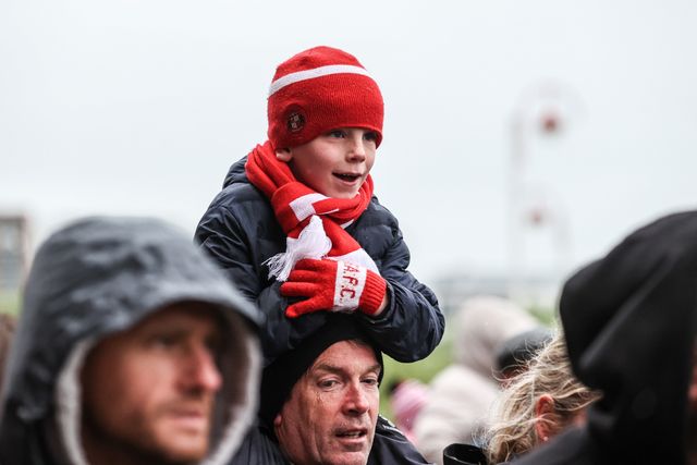 Sunderland fans waiting for the players to arrive during the Premier League match Sunderland vs Manchester United at Stadium Of Light, Sunderland, United Kingdom on 09 May 2026

(Photo by Alfie Cosgrove/News Images)