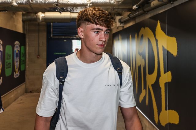 James Duffy of Warrington Wolves arrives during the Betfred Super League Round 24 match Warrington Wolves vs Salford Red Devils at Halliwell Jones Stadium, Warrington, United Kingdom, 29th August 2025

(Photo by Alfie Cosgrove/News Images)