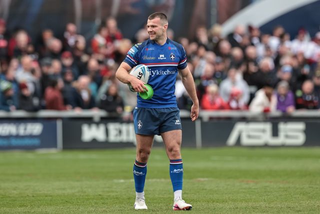 Max Jowitt of Wakefield Trinity during the Betfred Challenge Cup Quarter Final match Wakefield Trinity vs Wigan Warriors at DIY Kitchens Stadium, Wakefield, United Kingdom on 12 April 2026

(Photo by Mark Cosgrove/News Images)