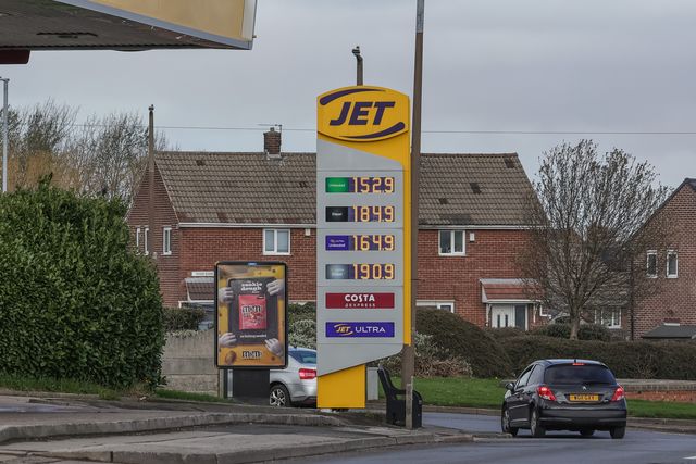 At the Jet fuel station on Burton Road in Monk Bretton, Barnsley, drivers are facing noticeably higher prices on Friday 27 March 2026, with unleaded petrol sitting at 152.9 pence per litre and diesel at 184.9 pence per litre. This compares unfavourably to the nearby supermarkets, where Asda is charging 143.9p for unleaded and 166.9p for diesel, while Morrisons offers unleaded at 142.9p and diesel at 167.9p, meaning local motorists are currently paying around 9 to 10 pence more per litre on petrol and up to 18 pence extra on diesel compared to just a short drive away at Jet Fuel Station, Burton Road, Barnsley, United Kingdom on 27 March 2026

(Photo by Mark Cosgrove/News Images)

