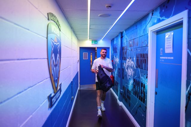 Lucas Green of Warrington Wolves arrives during the Betfred Super League Round 22 match Warrington Wolves vs Catalans Dragons at Halliwell Jones Stadium, Warrington, United Kingdom, 14th August 2025

(Photo by Mark Cosgrove/News Images)